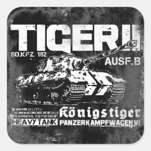 Adesivo Quadrado Tiger II Sticker