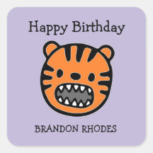 Tigre castanho-branco, roxo