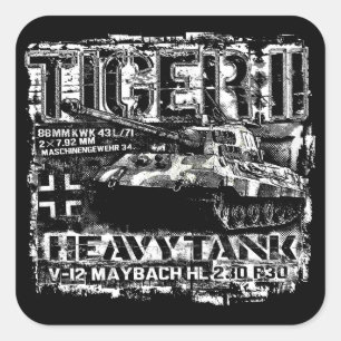 Adesivo Quadrado Tigre II