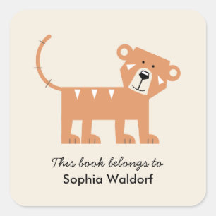 Adesivo Quadrado Tigre pequeno