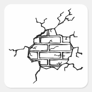 Adesivo Quadrado Tijolo rachado
