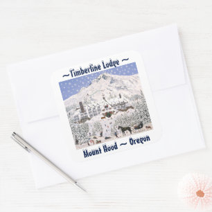Adesivo Quadrado Timberline Lodge Sticker
