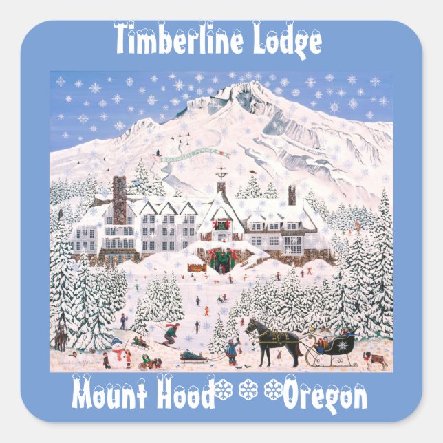 Adesivo Quadrado Timberline Lodge Sticker (Frente)