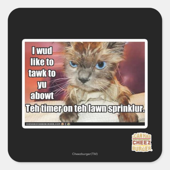 Adesivo Quadrado Timer de pulverização (Frente)