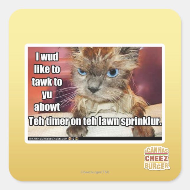 Adesivo Quadrado Timer de pulverização (Frente)