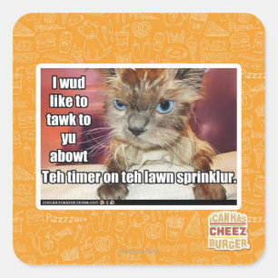 Adesivo Quadrado Timer de pulverização