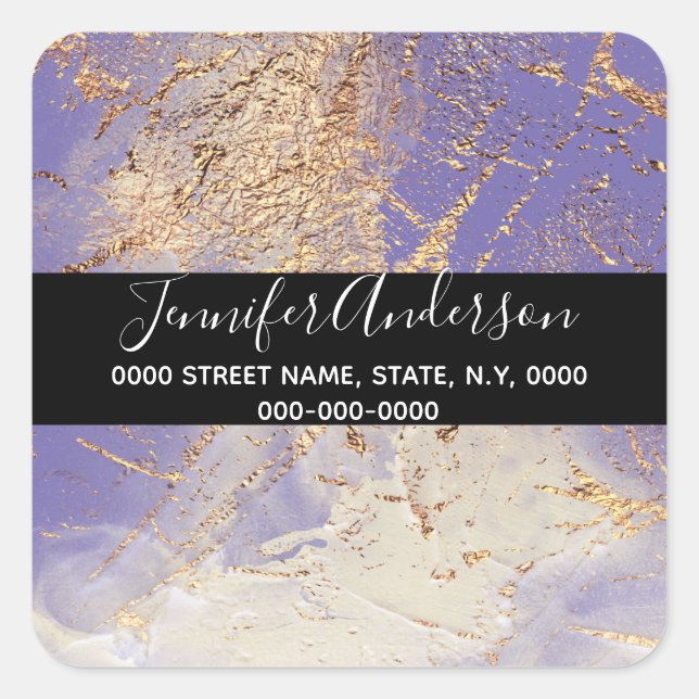 Adesivo Quadrado Tinta escura dourada escura escura (Frente)