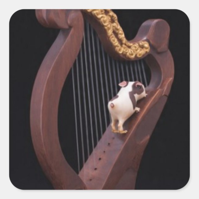 Adesivo Quadrado Tiny Harp Climber Sticker (Frente)