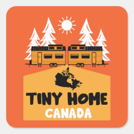 Adesivo Quadrado Tiny House Home Canadá