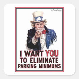 Adesivo Quadrado Tio Shoup Eu Quero Você Vestido