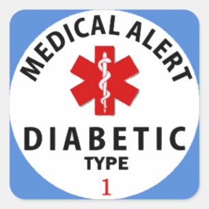 ADESIVO QUADRADO TIPO DE DIABETIES - 1