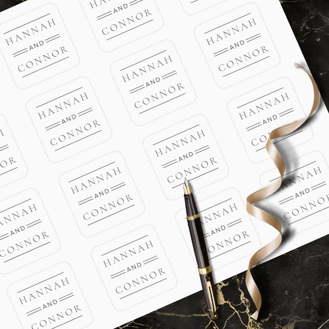 Adesivo Quadrado Tipografia Branca e Negra Moderna (Criador carregado)