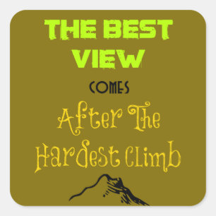 Adesivo Quadrado Tipografia de Cotação de Cotação de Motivaçã