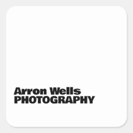 Adesivo Quadrado Tipografia em negrito moderno