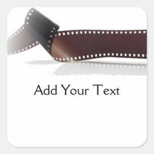 Adesivo Quadrado Tira do filme com reflexão no branco