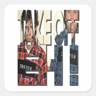 Adesivo Quadrado Tira-Te, Eh - Legendas De Comédia Canadianas