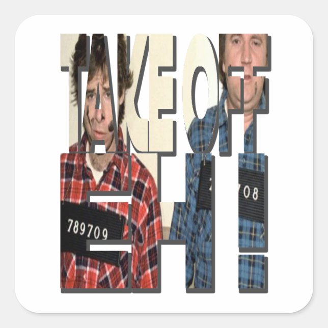 Adesivo Quadrado Tira-Te, Eh - Legendas De Comédia Canadianas (Frente)