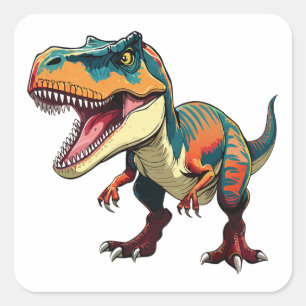 Adesivo Quadrado Tiranossauro Rex