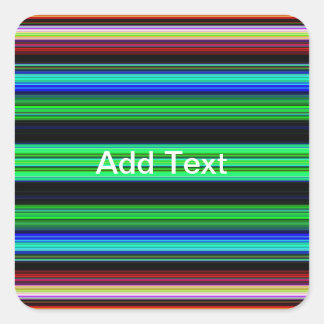 Adesivo Quadrado Tiras coloridas finas - 1
