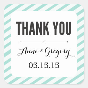 Adesivo Quadrado Tiras De Carnaval Teais Agradeço-Lhe Os Pinheiros