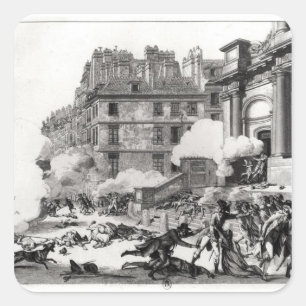 Adesivo Quadrado Tiro-para fora antes da igreja do St. Roch em