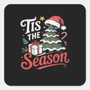 Adesivo Quadrado Tis The Season Funy Christmas