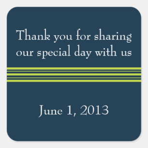 Adesivo Quadrado Tisbury - Marinho e verde - Sticker quadrado