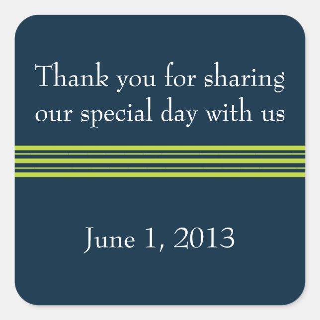 Adesivo Quadrado Tisbury - Marinho e verde - Sticker quadrado (Frente)