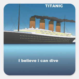 Adesivo Quadrado titanic dive