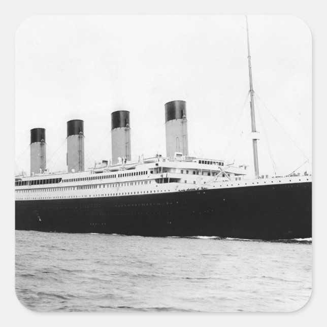 Adesivo Quadrado Titanic RMS (Frente)