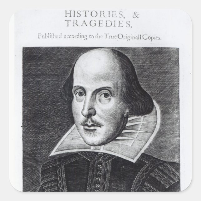 Adesivo Quadrado Titlepage, "Sr. William Shakespeares (Frente)