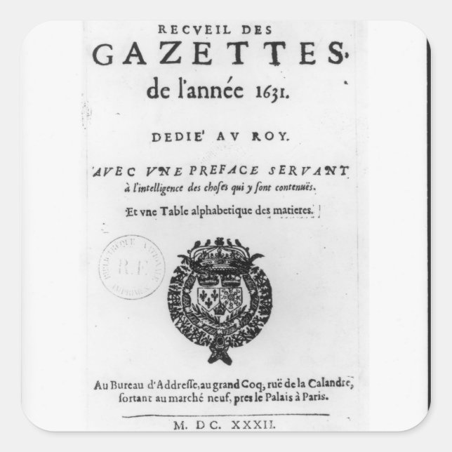 Adesivo Quadrado Título da primeira coleção de 'La (Frente)