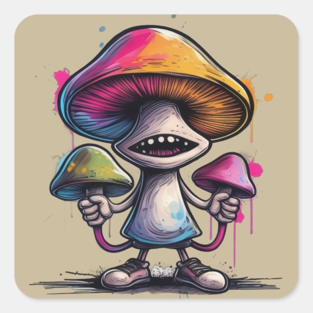 Adesivo Quadrado Toadstool (Frente)