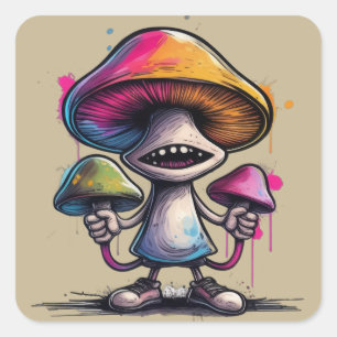 Adesivo Quadrado Toadstool