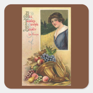 Adesivo Quadrado Toda a recompensa da acção de graças seja Thine