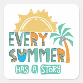 Adesivo Quadrado Todo Verão Tem Uma História
