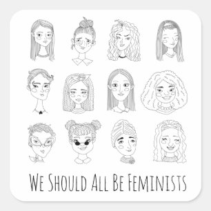 Adesivo Quadrado Todos Deveríamos Ser Feministas