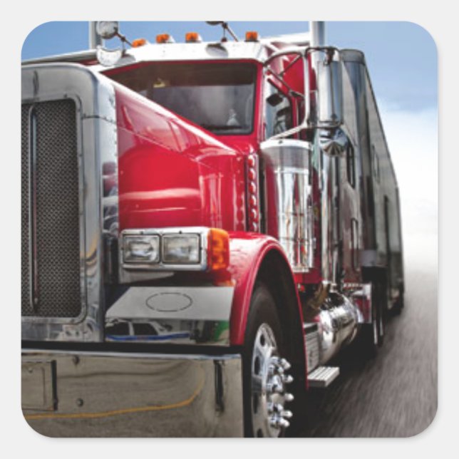 Adesivo Quadrado Todos os Caminhoneiros Americanos (Frente)