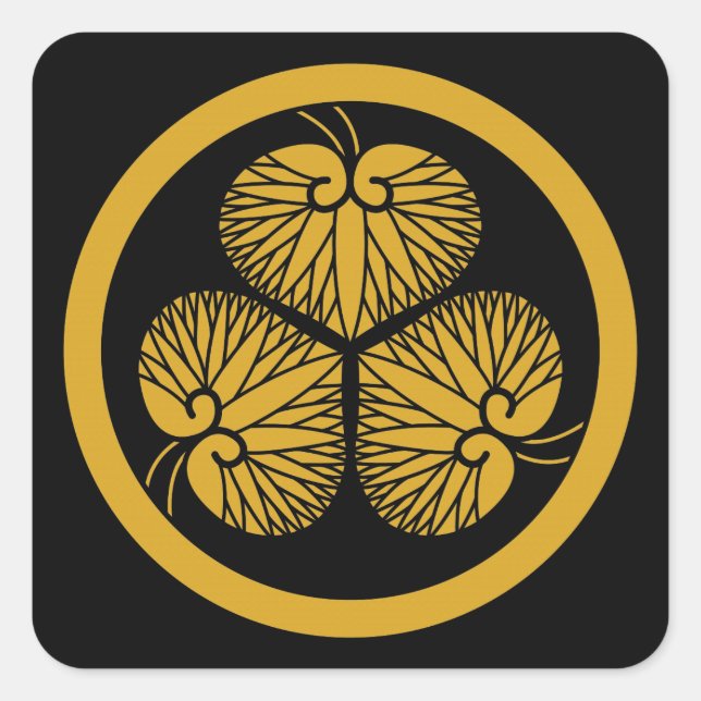 Adesivo Quadrado Tokugawa hollyhock 1(primeiro,segundo,terceiro)33 (Frente)