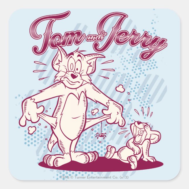 Adesivo Quadrado Tom e Jerry Broke (Frente)