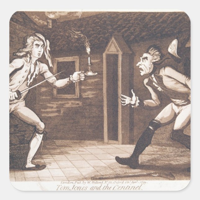 Adesivo Quadrado Tom Jones e o Centro, 1799 (Frente)