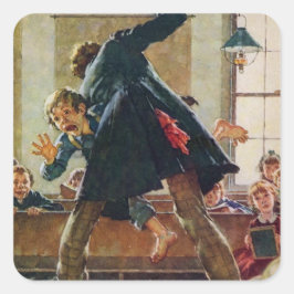 Adesivo Quadrado Tom Sawyer - Espanhol chicoteando