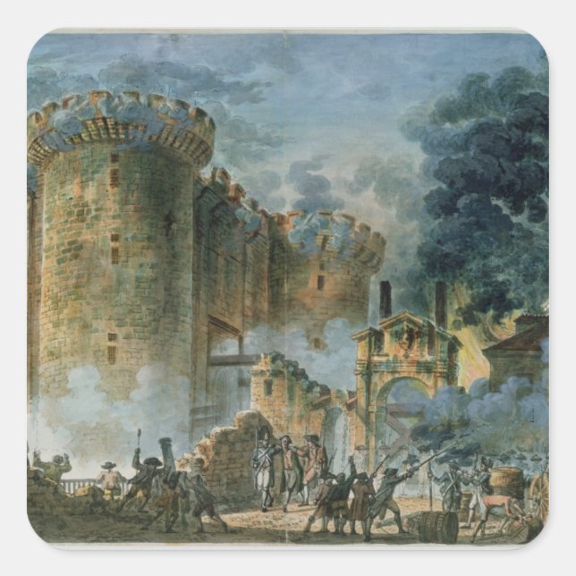 Adesivo Quadrado Tomada da Bastilha, 14 de julho de 1789 (Frente)