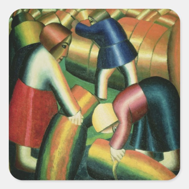 Adesivo Quadrado Tomando o Centeio, 1912 (Frente)