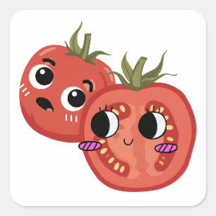 Adesivo Quadrado Tomate em Adoração 