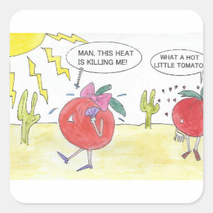 ADESIVO QUADRADO TOMATE QUENTE