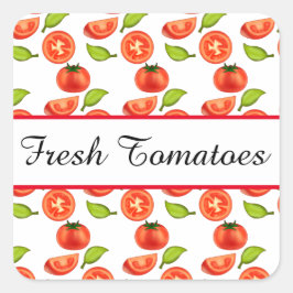 Adesivo Quadrado Tomates E Folhas De Orégãos