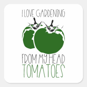 Adesivo Quadrado Tomates para jardinagem