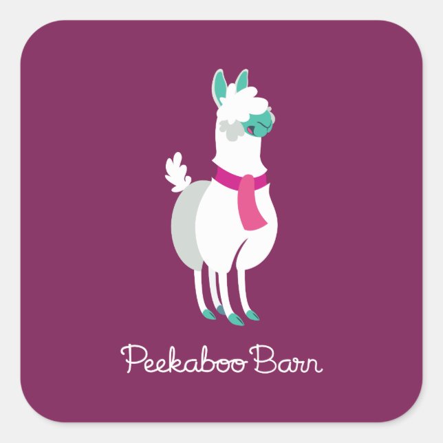 Adesivo Quadrado Tommy, o Llama (Frente)