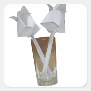 Adesivo Quadrado Toque de Romance: Um Dia de os namorados pacífico